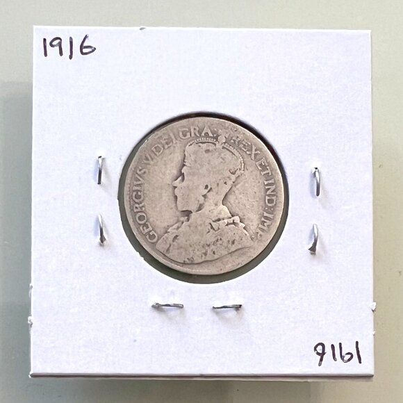 1916, 1917, 1918 & 1919 Canada Sterling Silver 4 x 25¢ Coins! - Picture 4 of 13